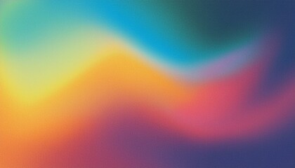 Obraz premium Colorful abstract gradient with a soft blur and realistic grain noise, perfect for art and design. Trendy, vintage Y2K style with a dreamy chameleon effect, ideal for social media and modern aesthetic
