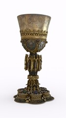 gothic chalice with white background