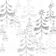 Line Christmas Tree Pattern