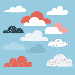 Minimalist Simple Cartoon Clouds 