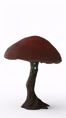 mushroom tree with white background