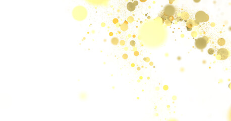 Glittering Spectacle: Captivating 3D Illustration of Glittery gold Confetti