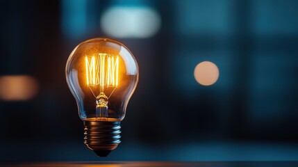 Innovative Light Bulb Symbolizing Emission Neutrality