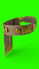 roman soldier belt with green background