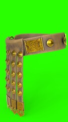 roman soldier belt with green background