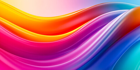 Obraz premium Colorful gradient wavy background. 