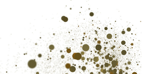 Glittering Spectacle: Captivating 3D Illustration of Glittery gold Confetti