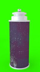 spray can with green background