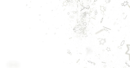 stars background, sparkle lights confetti falling. magic shining Flying christmas stars on night