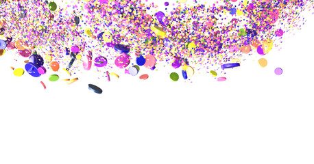 silver confetti explosion festive background transparent PNG