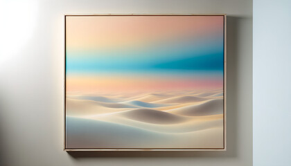 Naklejka premium Pastel Gradient Canvas on Wooden Frame with Perfect Clarity