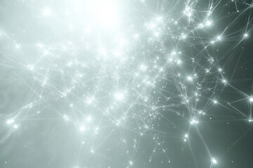 Bright Connection Symbol on Digital Screen Background