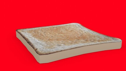 Toasted Bread with red background
