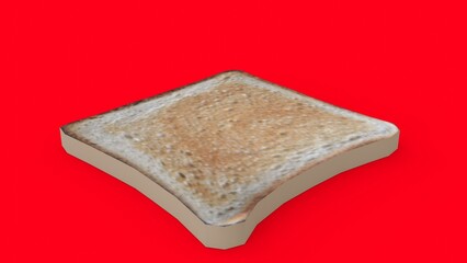 Toasted Bread with red background