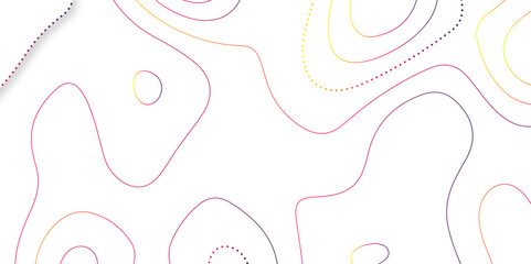 Abstract topographic contours 3d map background. topographic line texture background. Seamless pattern wave lines Topographic map. Geographic mountain relief. multi-layer cutout geometric patterns.