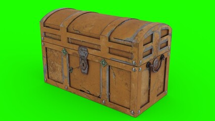 vintage jewellery chest with green background