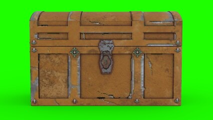 vintage jewellery chest with green background