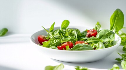 Fresh Spinach Salad with Cherry Tomatoes