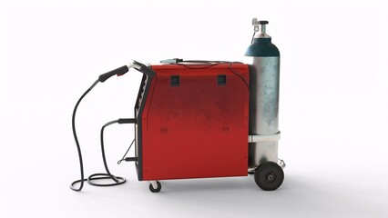 welder machine with white background