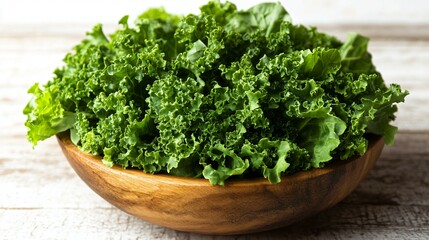 Fototapeta premium Bowl of fresh leafy greens ready to eat, salad, spinach, lettuce, kale, arugula, healthy, organic, diet, nutrition, vegetarian