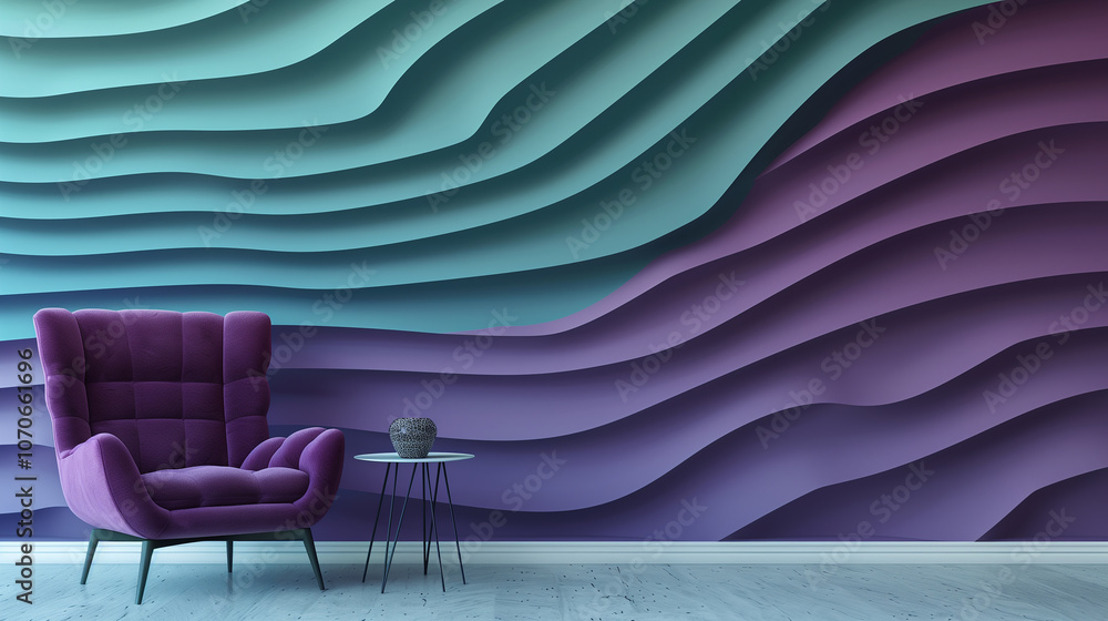 Poster business background 3d wallpaper with soft 3d ridges with a cool gradient from lavender to teal, cre