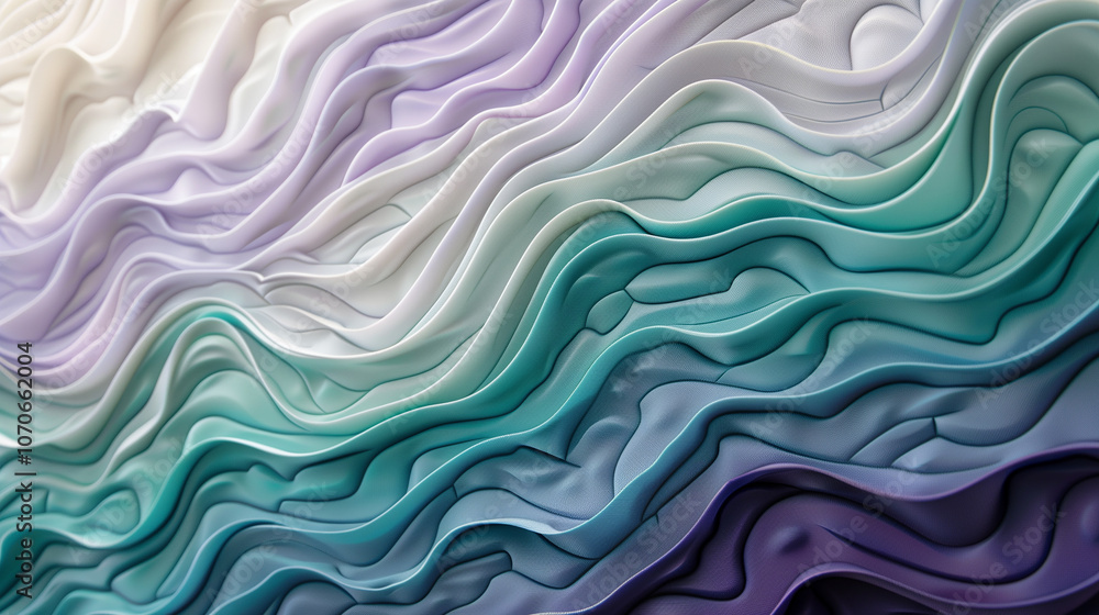 Poster business background 3d wallpaper with soft 3d ridges with a cool gradient from lavender to teal, cre
