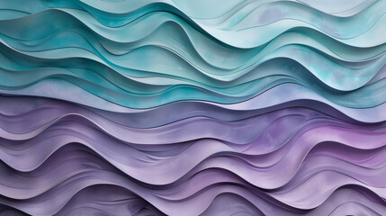 Fototapeta premium business background 3d wallpaper with Soft 3D ridges with a cool gradient from lavender to teal, creating a calm, undulating pattern for relaxation.