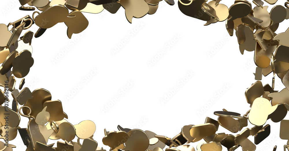 Poster touching 3d rendering flying email icon with his fin