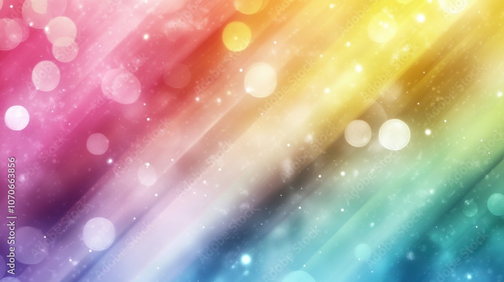Poster a vibrant abstract background with colorful gradients and shimmering bokeh effects.