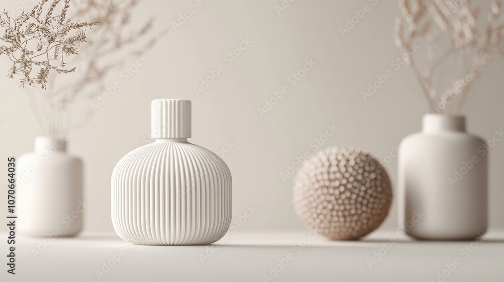 Fototapete create an elegant minimalist perfume prototype mockup with simple line design