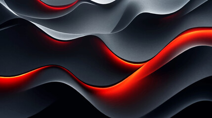 Dark grey black abstract background with red glowing lines design for social media post, business, advertising event. Modern technology innovation concept vector illustration background.