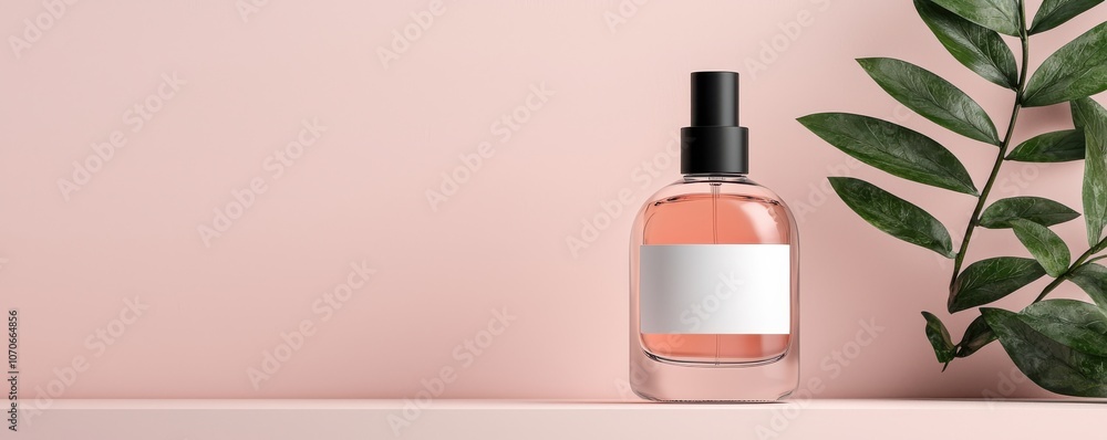 Poster design a minimalist perfume bottle prototype mockup featuring soft lfbb standard for elegant brandin