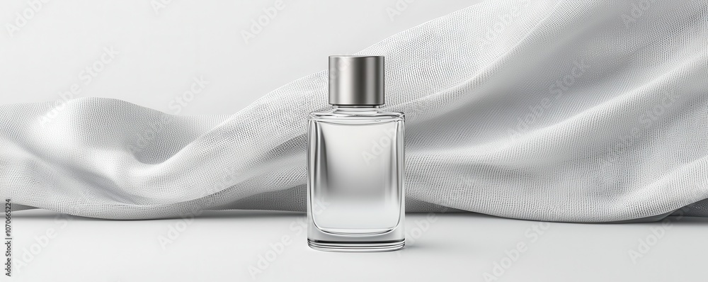 Poster create an elegant minimal perfume prototype mockup featuring sleek lines and timeless design