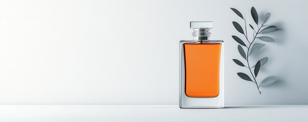 Minimalist modern perfume bottle mockup prototype for elegant design showcase