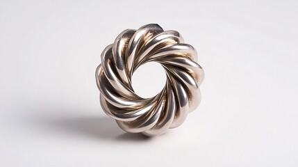 Fototapeta premium Abstract Silver Sculpture: A Captivating Exploration of Form and Texture