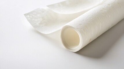 Fototapeta premium White Paper Roll: A Minimalist Texture