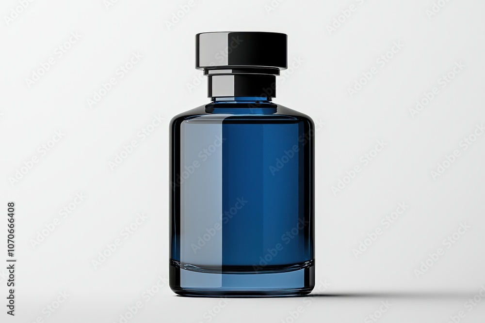 Poster create a minimalist mockup prototype for a refined perfume bottle design