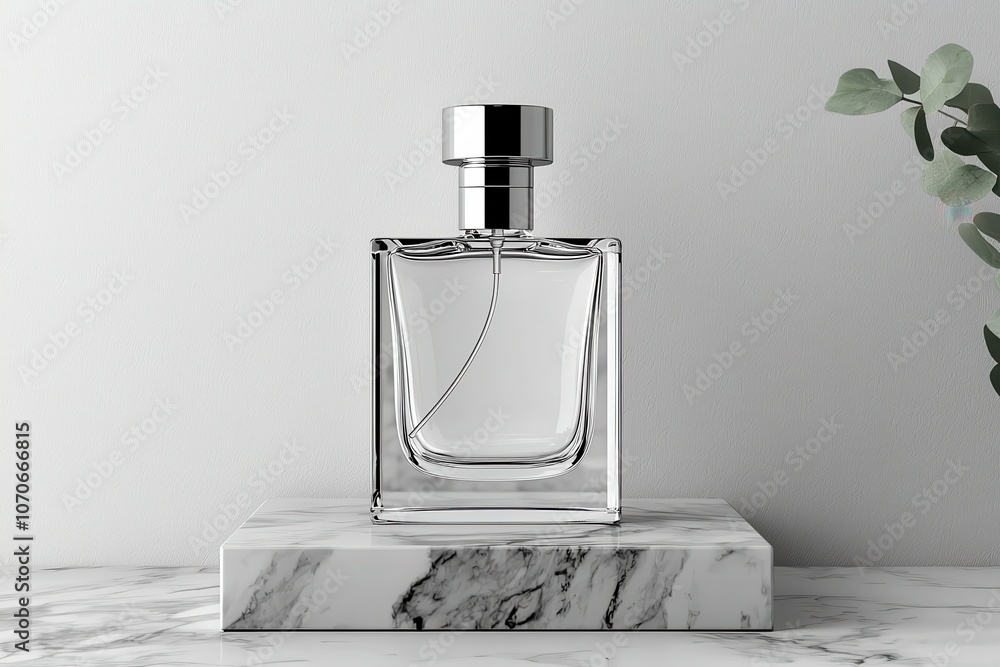 Poster create a simple modern perfume bottle mockup for elegant prototypes