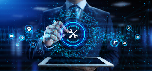 Support customer service business technology concept on virtual screen.
