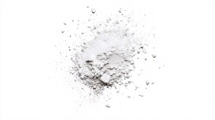 Obraz premium White Powder Explosion on White Background: A Textured Abstract