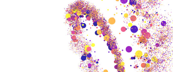 Confetti, paper triangle on the floor, fancy, colorful, celebration party