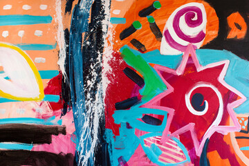 Detail of the Painting as a Background
