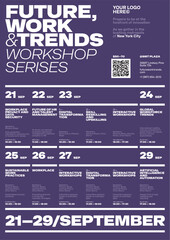 Fototapeta premium Conference Program Schedule Event Poster Template