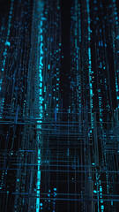Blue digital networking, internet, cyber and business background
