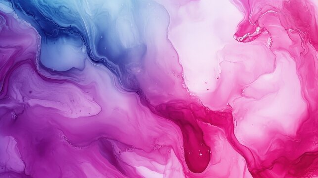 An abstract blend of blue, pink, and purple hues creating a fluid, dreamy effect.