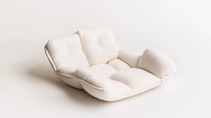 Obraz premium Soft, Plush, and Padded White Seating Cushion for Ultimate Comfort and Relaxation