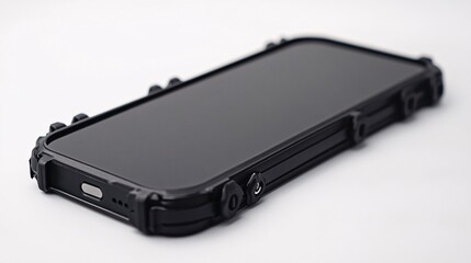 Modern, Sturdy Smartphone Case: Black, Simple Design