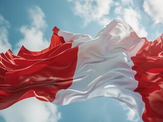 Flag of Portugal waving in the wind