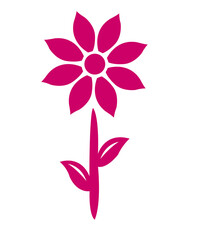 Flower clip art design on plain white transparent isolated background for card, shirt, hoodie, sweatshirt, apparel, card, tag, mug, icon, poster or badge