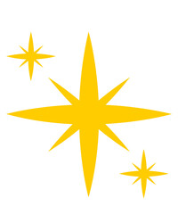 Star clip art design on plain white transparent isolated background for card, shirt, hoodie, sweatshirt, apparel, card, tag, mug, icon, poster or badge